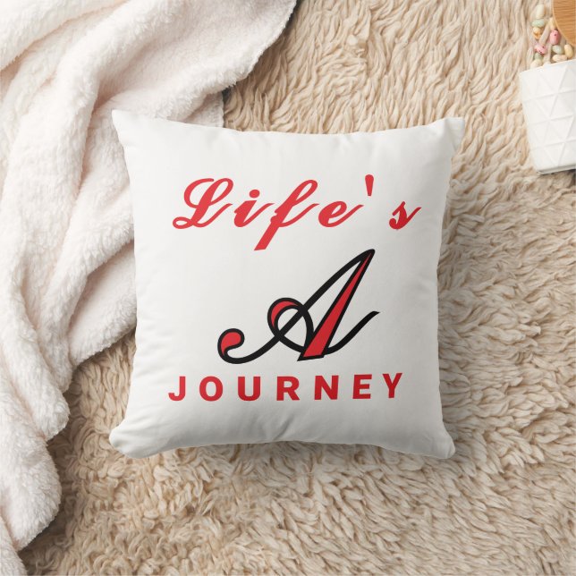 "Life's a Journey" Motivational Accent Pillow (Blanket)
