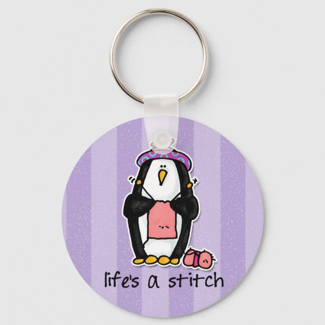 life's a stitch key ring (Front)
