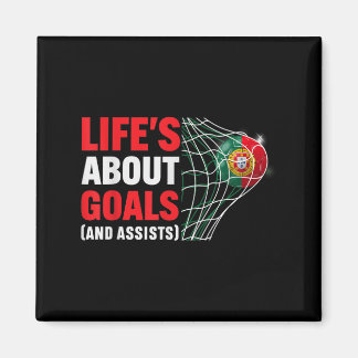Lifes About Goals And Ists Funny Saying Quote Socc Magnet