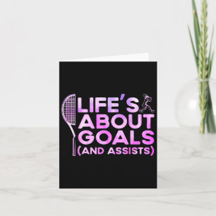Life's About Goals And Ists Sport  Card