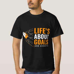 Life's About Goals Ice Hockey  for Boys Ice Hockey T-Shirt