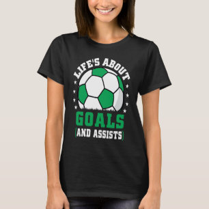 Life's About Goals Retro Vintage Soccer Player Boy T-Shirt