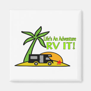 Life's An Adventure So RV It Magnet