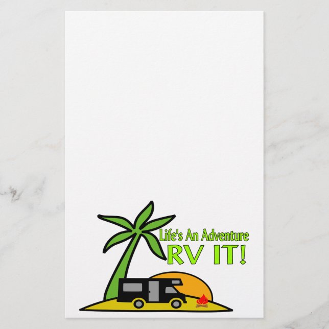 Life's An Adventure So RV It Stationery (Front)