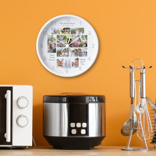 Lifes Beautiful Moments 11 Photo Collage Name Clock