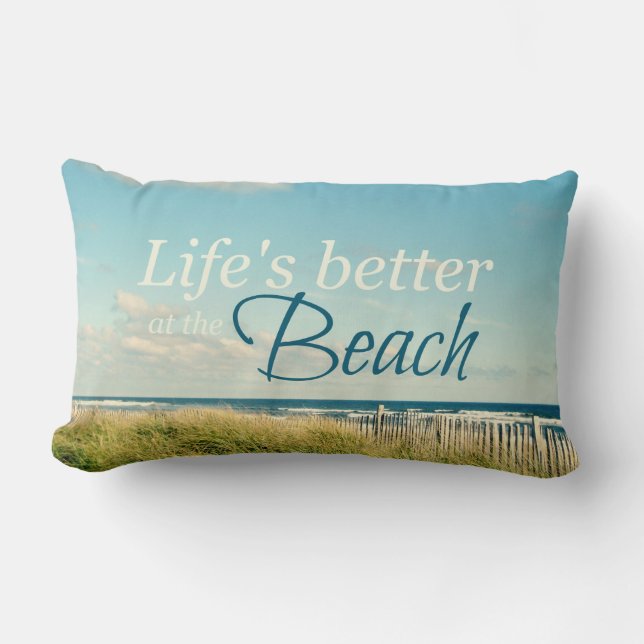 LIFE'S BETTER AT THE BEACH PHOTO PILLOW (Front)