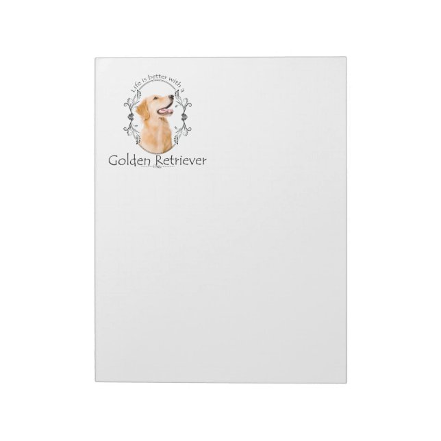 Lifes Better Golden Note Pad (Rotated)