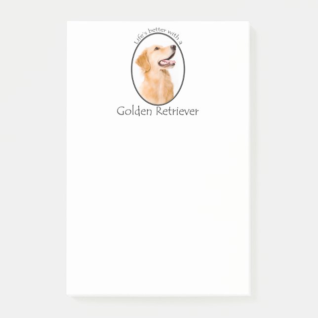 Lifes Better Golden Post-It Notes (Front)