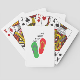 "Life's Better in Flip-Flops." Playing Cards