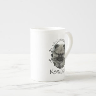 Life's Better Keeshond Bone China Mug