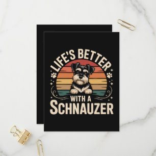 Life's Better With A Schnauzer Invitation Postcard
