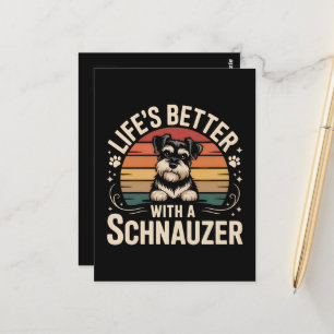 Life's Better With A Schnauzer Postcard
