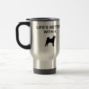 life's better with a shiba inu travel mug