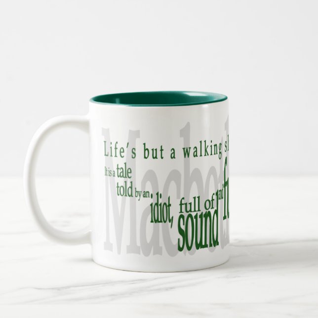 'Life's but a Walking Shadow' Shakespeare Mug (Left)