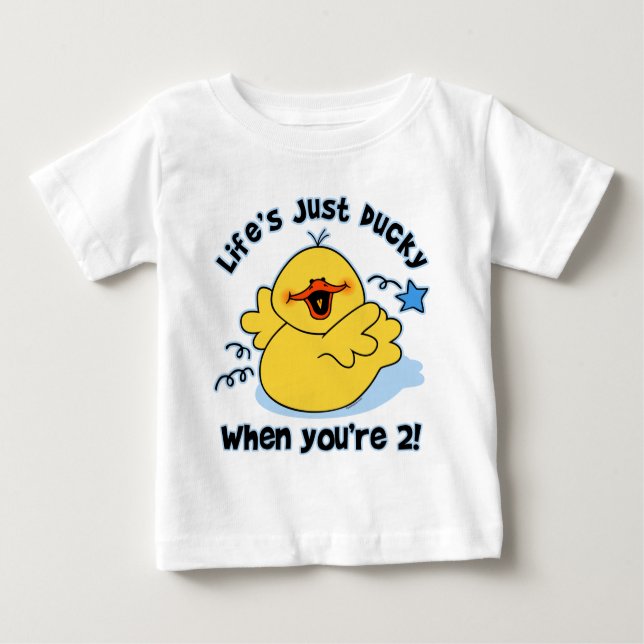 Life's Ducky 2nd Birthday Baby T-Shirt (Front)