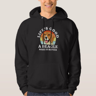Lifes Good A Beagle Make It Better Dog Owner Hoodie