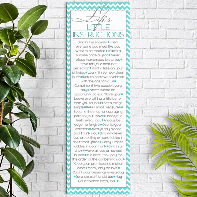 Lifes Little Instructions (aqua) Poster (Creator Uploaded)