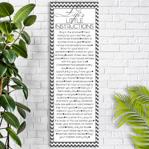 Lifes Little Instructions (charcoal black) Poster