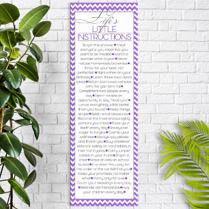 Life's Little Instructions Light Purple Poster