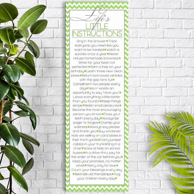 Life's Little Instructions Lime Green Poster (Creator Uploaded)