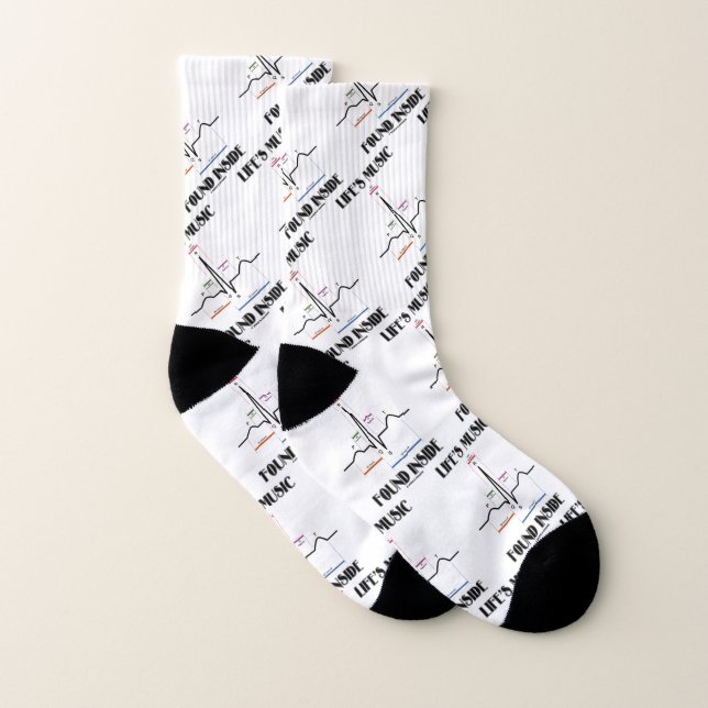 Life's Music Found Inside ECG Electrocardiogram Socks (Pair)