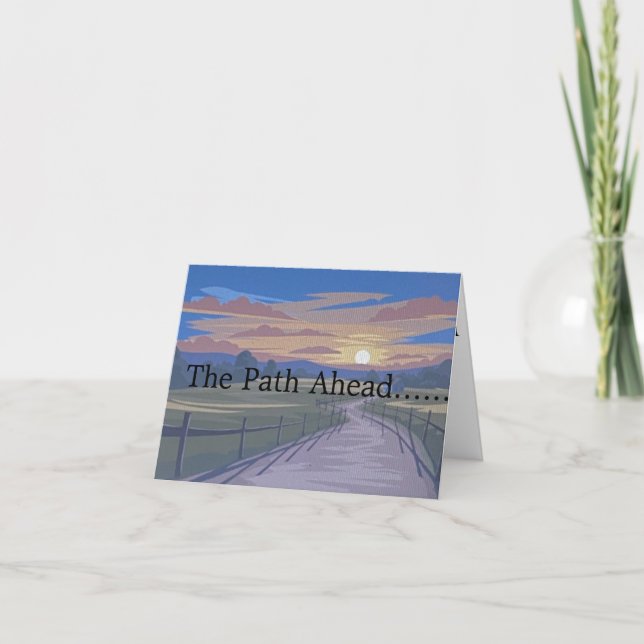 Life's Path Folded Greeting Card (Front)
