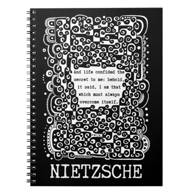 Lifes SECRET quote by Nietzsche Notebook (Front)