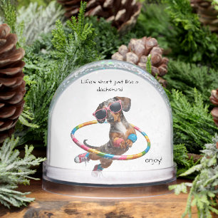 Life's Short Dachshund Snowglobe