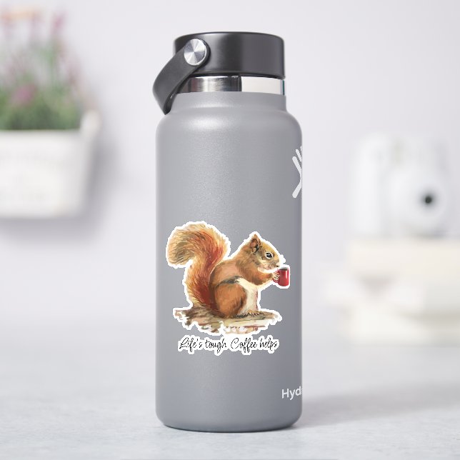 Life's Tough, Coffee Helps Stressed Squirrel  (HydroFlask)