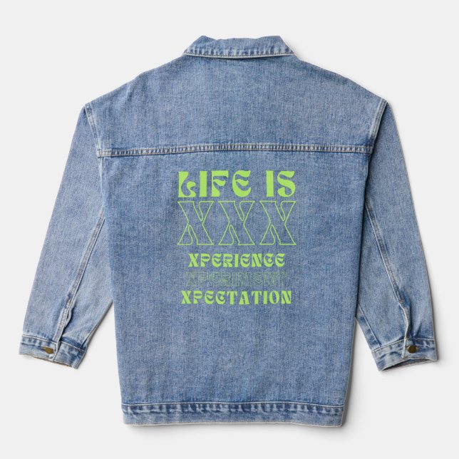 Life's Triple Path Denim Jacket (Back)