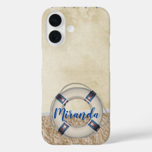 Lifesaver on the sand iPhone 16 case