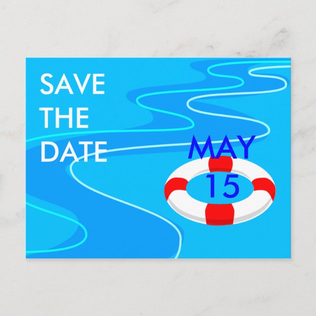 Lifesaver Save The Date Announcement Postcard (Front)
