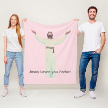 Lifesize Jesus Pink Blanket - Customise it