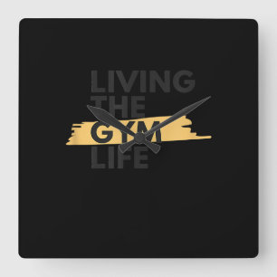 Lifestyle Apparel Living Gym Life Square Wall Clock