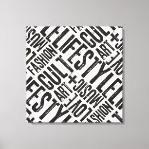 LIFESTYLE FASHION CULT - black Canvas Print
