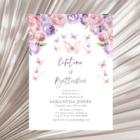 Lifetime Butterflies Pink Purple Bridal Shower