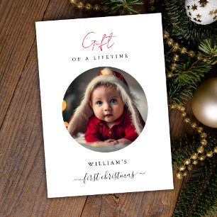 Lifetime Gift Baby's First Christmas Photo  Holiday Card