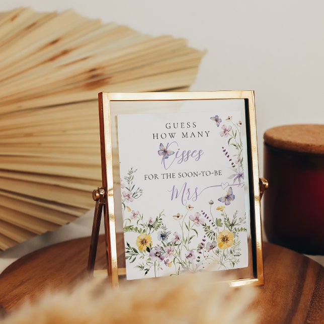 Lifetime of Butterflay Purple Floral Bridal Shower Poster (Creator Uploaded)