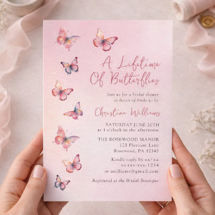 Lifetime of Butterflies Bridal Shower Invitation