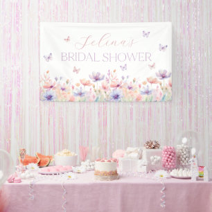 Lifetime of Butterflies Wildflower Bridal Shower Banner