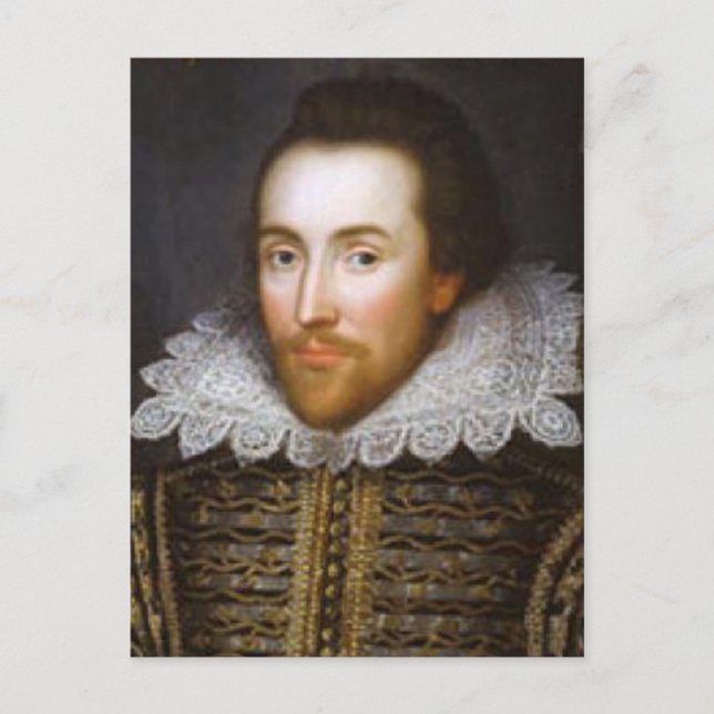 Lifetime Portrait of Shakespeare Postcard (Front)