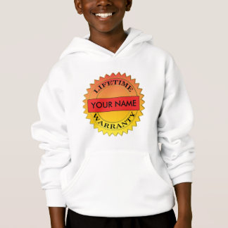 Lifetime Warranty Symbol Your Name Kids Pullover