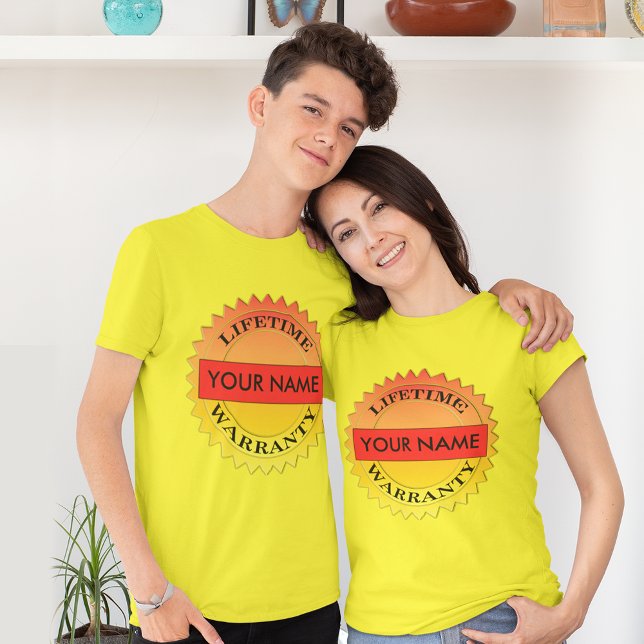 Lifetime Warranty Symbol Your Name Unisex T-shirt (Lifetime Warranty Symbol Your Name Unisex T-shirt)