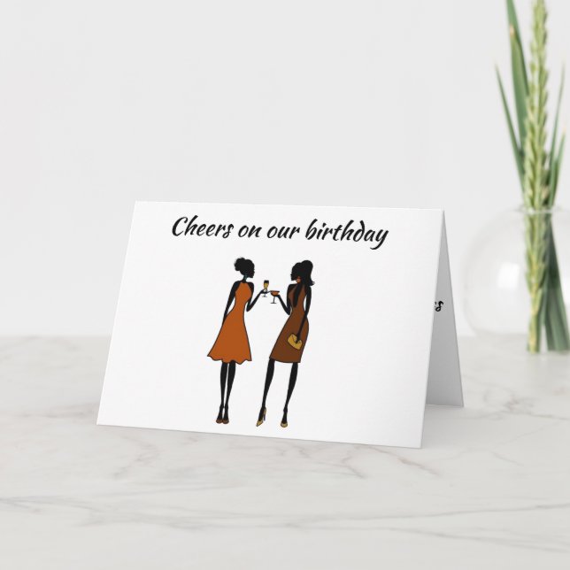 **LIFT A GLASS AND CHEERS** ON SHARED BIRTHDAY* CARD (Front)