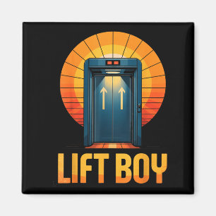 Lift Boy Retro Elevator Design Funny Vintage Style Magnet