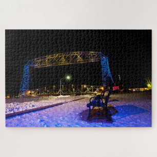 Lift Bridge Duluth Minnesota With Ukraine Colours Jigsaw Puzzle