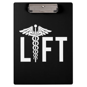 LIFT - Caduceus - Fitness Workout Inspirational Clipboard