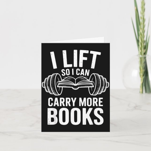 Lift can carry more books reading lovers reader card (Front)