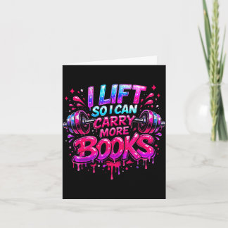 Lift can carry more books reading lovers reader card