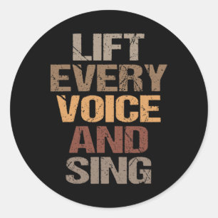 Lift Every Voice And Sing Juneteenth Black History Classic Round Sticker